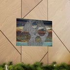 Abstract Rusted Metal Texture Matte Horizontal Poster | Industrial Wall Art