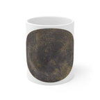 Ceramic Mug — Rustic Bronze Abstract Circle Coffee Cup - no 24
