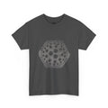 Hexagon Circles Graphic Tee — Digital Manual Print Art