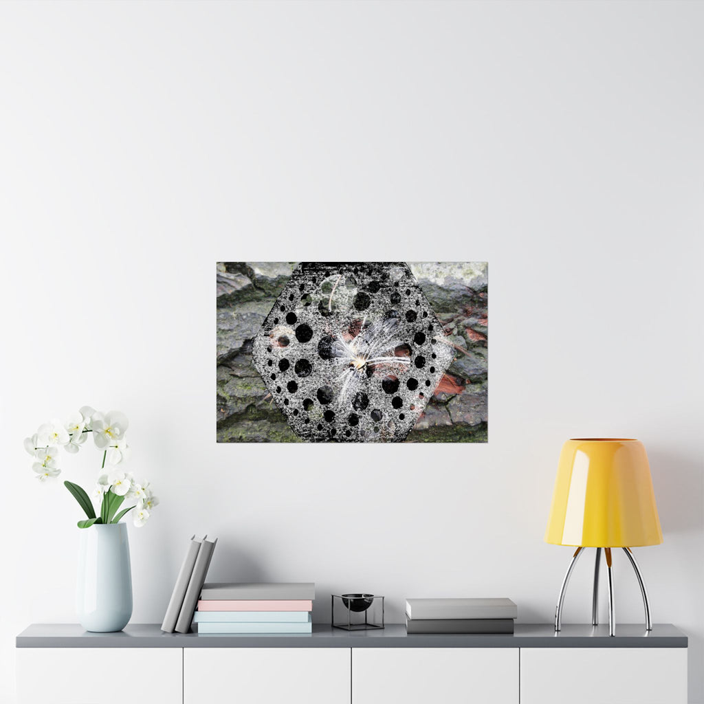 Dandelion Seed Macro Poster — Matte Horizontal Nature Wall Art
