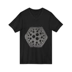 Hex Moon Graphic Tee Design Hex03 — Distressed Space Cheese Vintage Astronomy V-Neck T-Shirt
