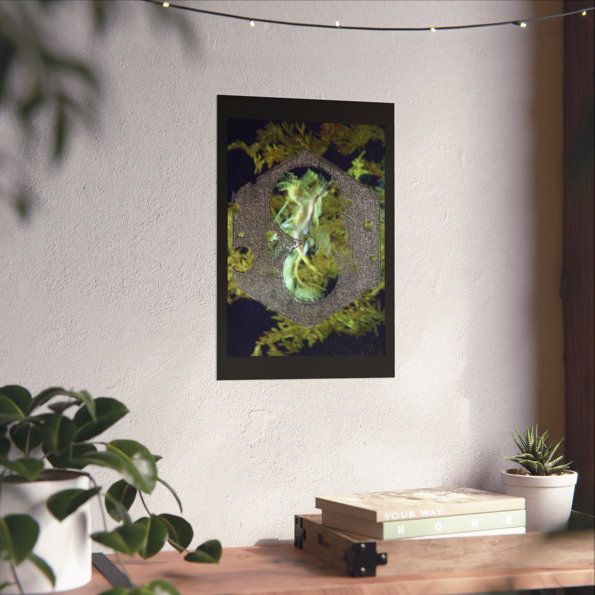 Abstract Hex Ring Poster | Matte Vertical Art Print