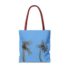 Botanical Sketch Tote Bag — Minimal Blue Wildflower Print