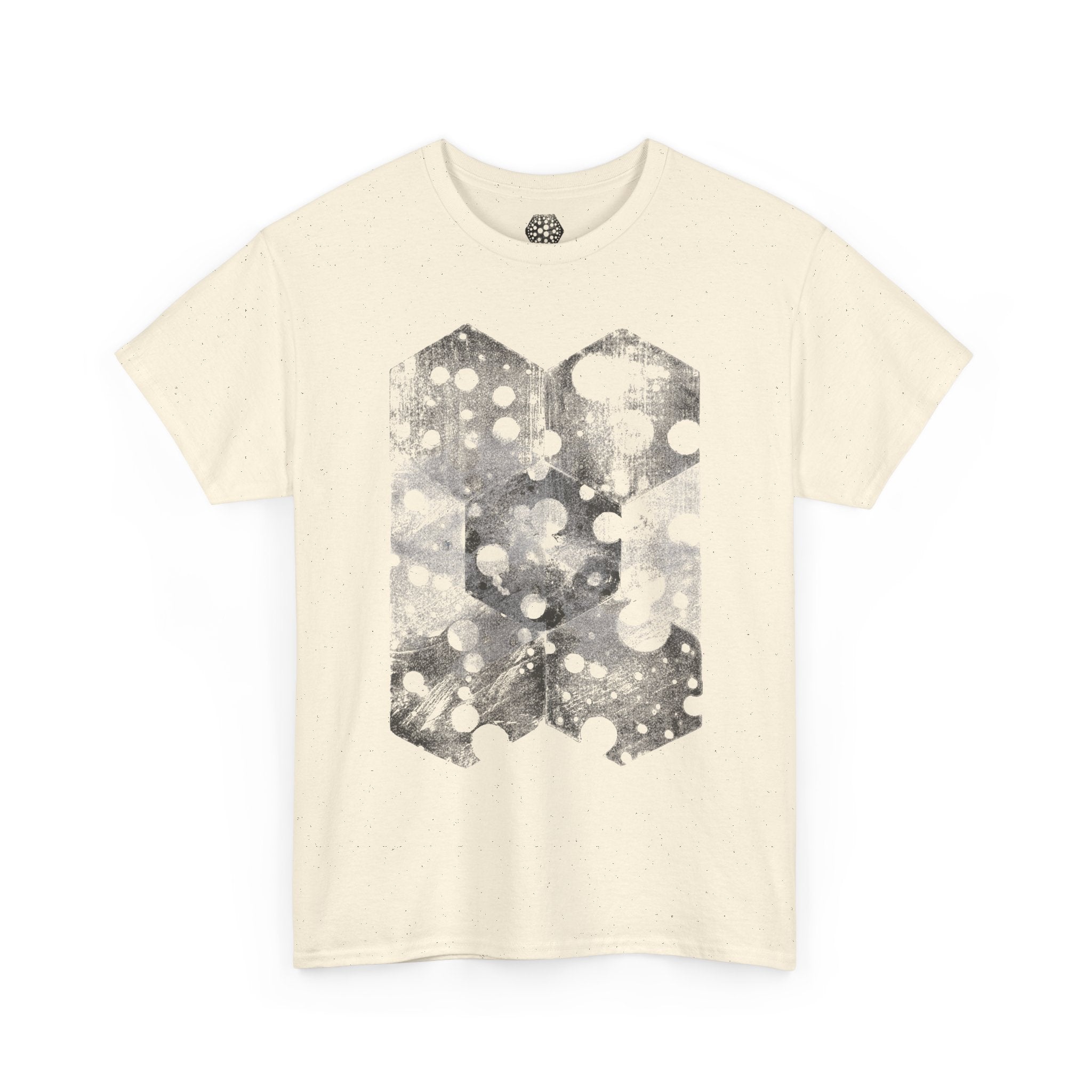 Hex Moon Graphic Tee — Distressed Space Cheese Vintage Astronomy T-Shirt
