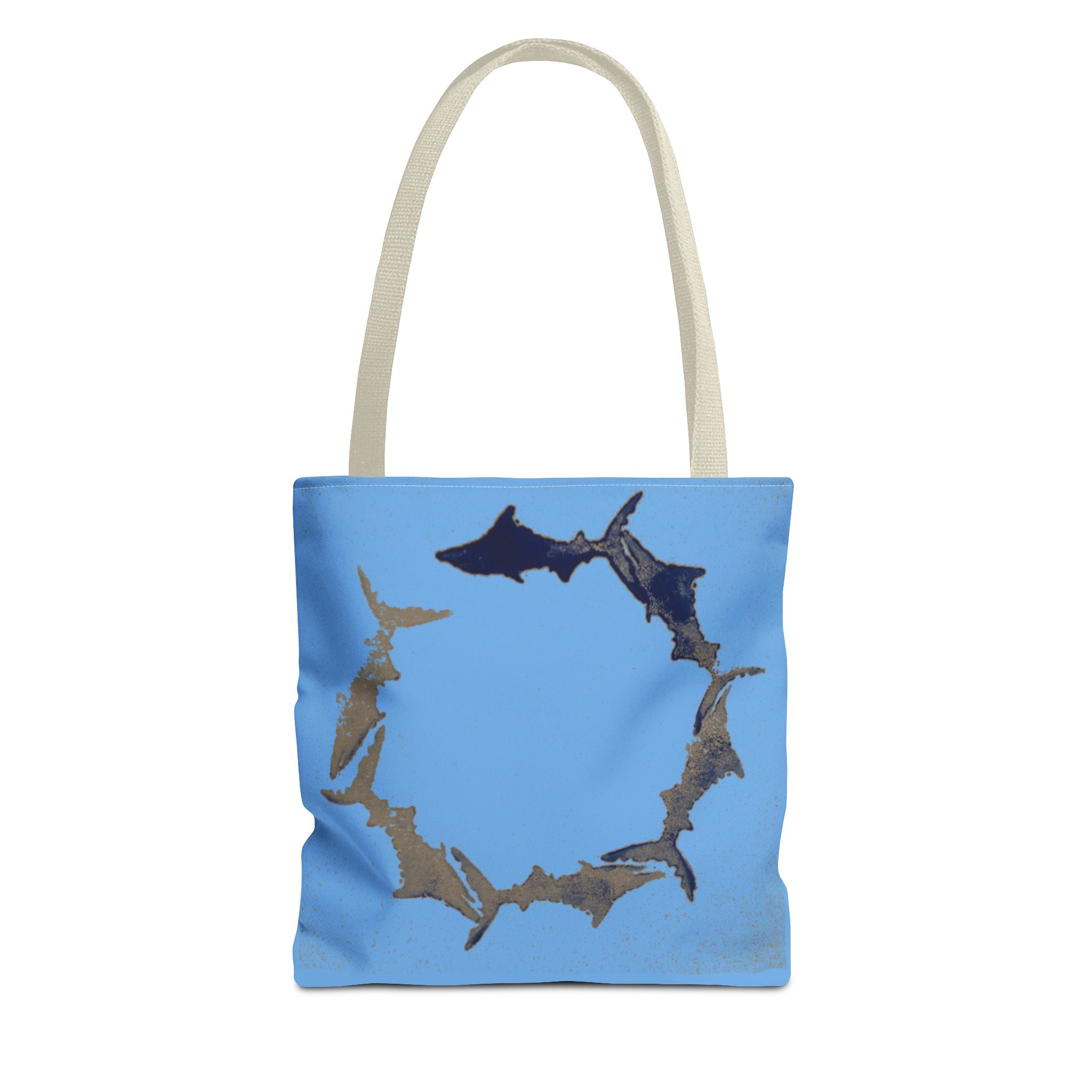Shark Circle Tote Bag – Ocean Wildlife Canvas Tote