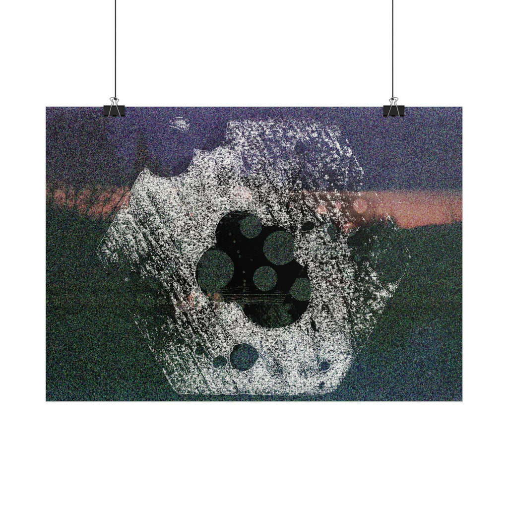 Abstracte korrelige landschapsposter — horizontale kunstprint 