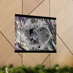 Abstract Cosmic Marble Matte Horizontal Poster — Surreal Lunar Texture Wall Art
