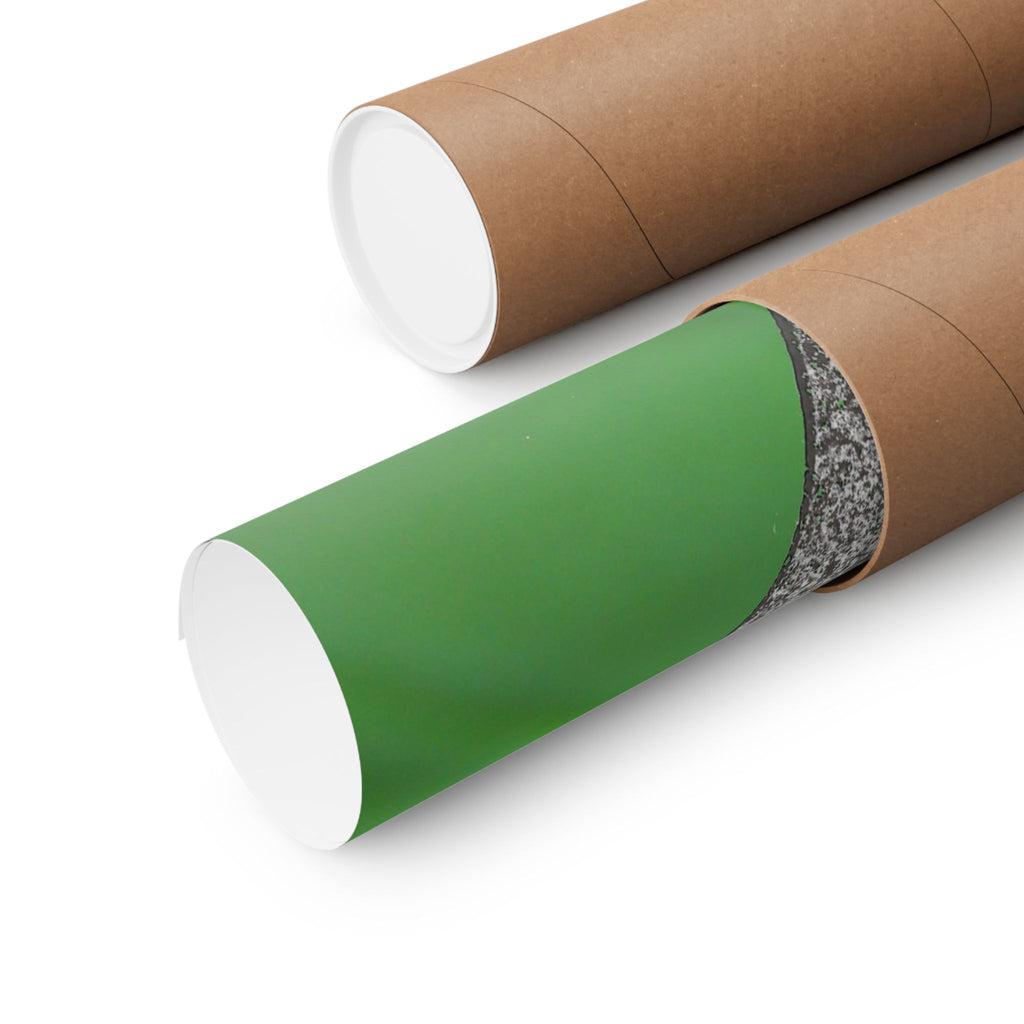 Abstracte zeshoekige metalen textuurposter | Matte horizontale poster, groene organische achtergrond 