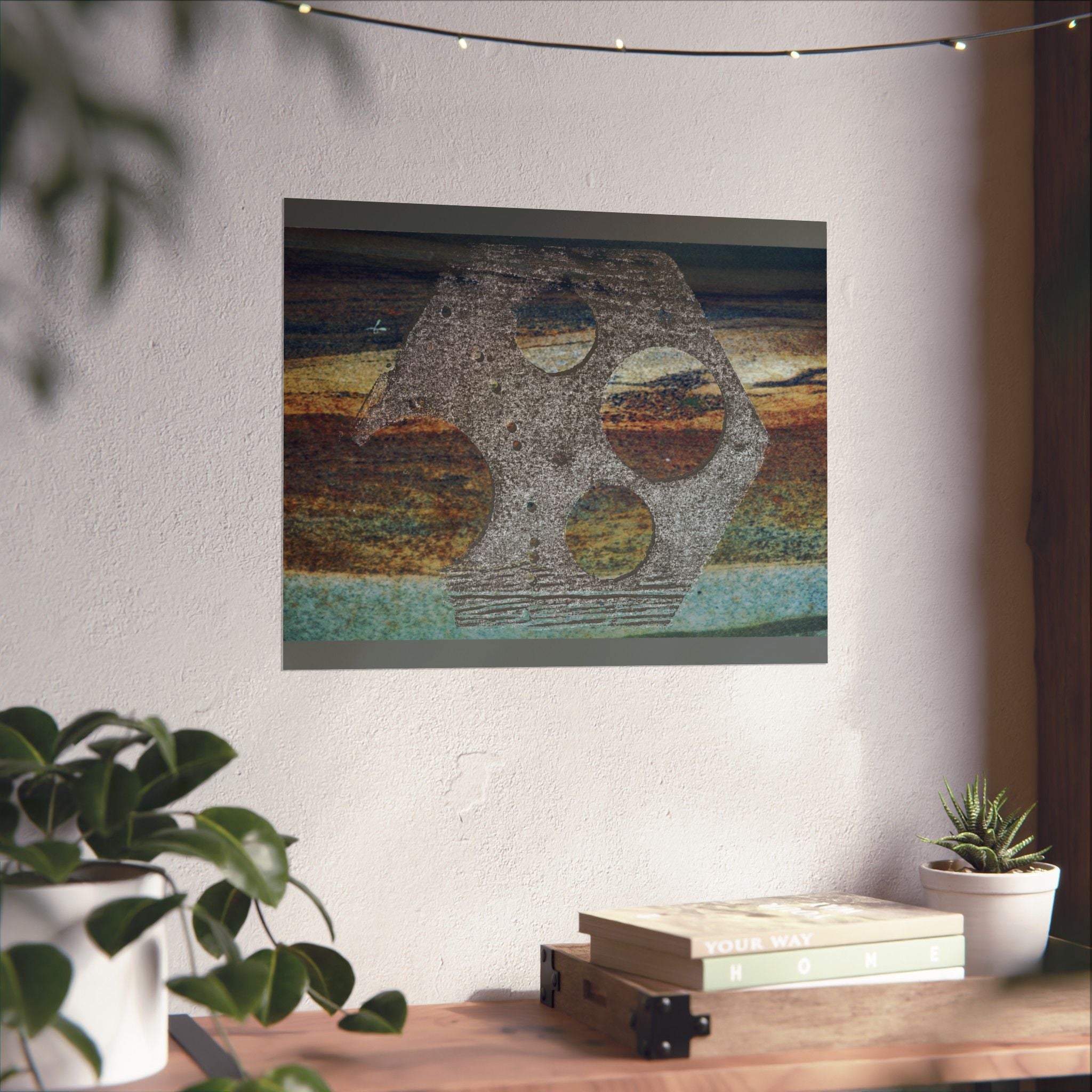 Abstract Rusted Metal Texture Matte Horizontal Poster | Industrial Wall Art