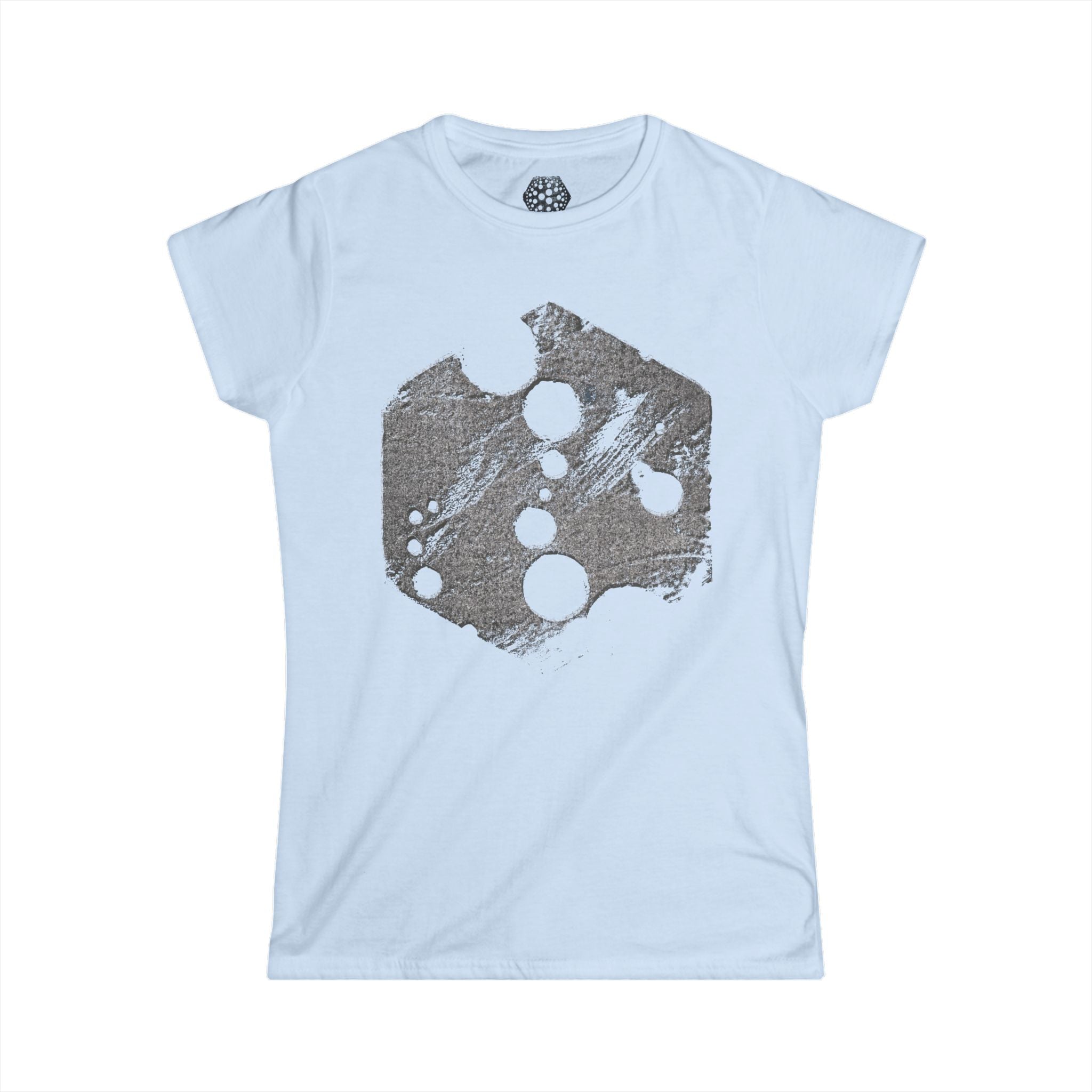 T-shirt met kaasplakmotief — Vintage T-shirt met verweerde Zwitserse kaasprint 