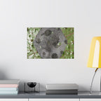Botanical Hex Abstract Matte Poster — Green Leaf Texture Horizontal Wall Art