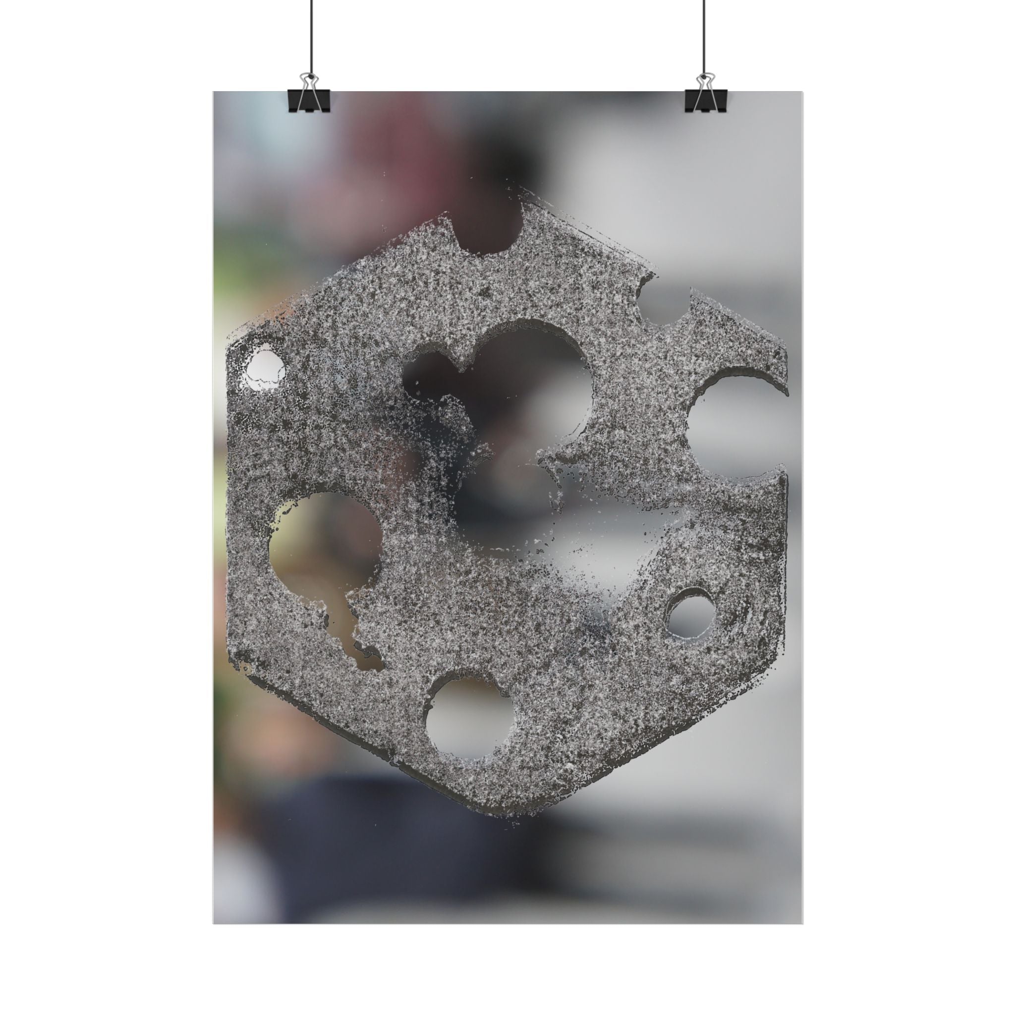 Abstract Hexagon Texture Poster — Modern Geometric Wall Art