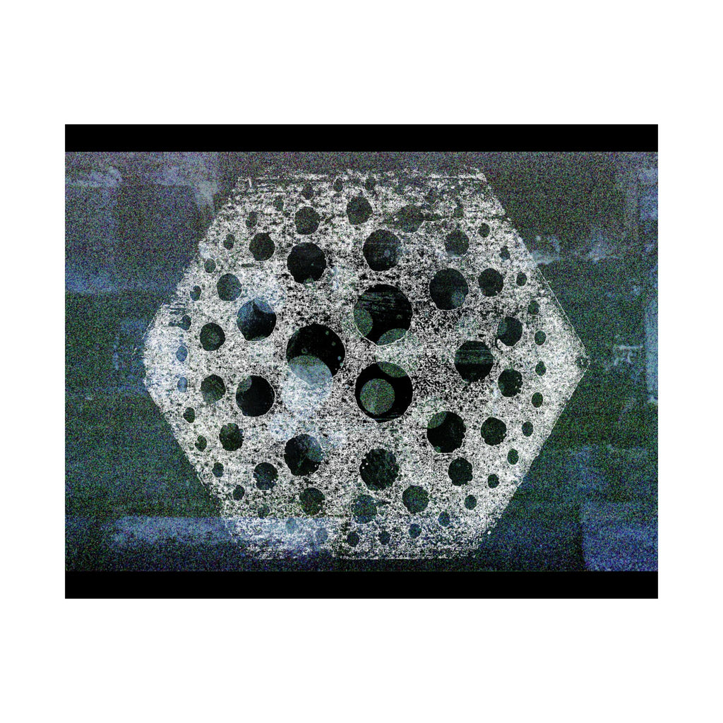 Abstract Geometric Hexagon Poster — Matte Horizontal Wall Art