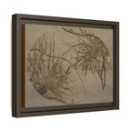 Framed Matte Canvas Art, no 24 — Twin Tree Wood-Carving Reproduction (Black Marlin & Arrowtown)