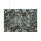 Abstract Hexagon Aqua Poster
