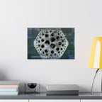Abstract Geometric Hexagon Poster — Matte Horizontal Wall Art