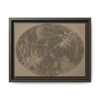 Framed Matte Canvas Art — Abstract Moonprint Landscape - no 34