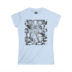 Damesshirt — Monochroom abstract bubbelprint shirt 