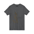 Botanical Grass V-Neck Tee — Minimal Dried Wildflower Illustration Shirt