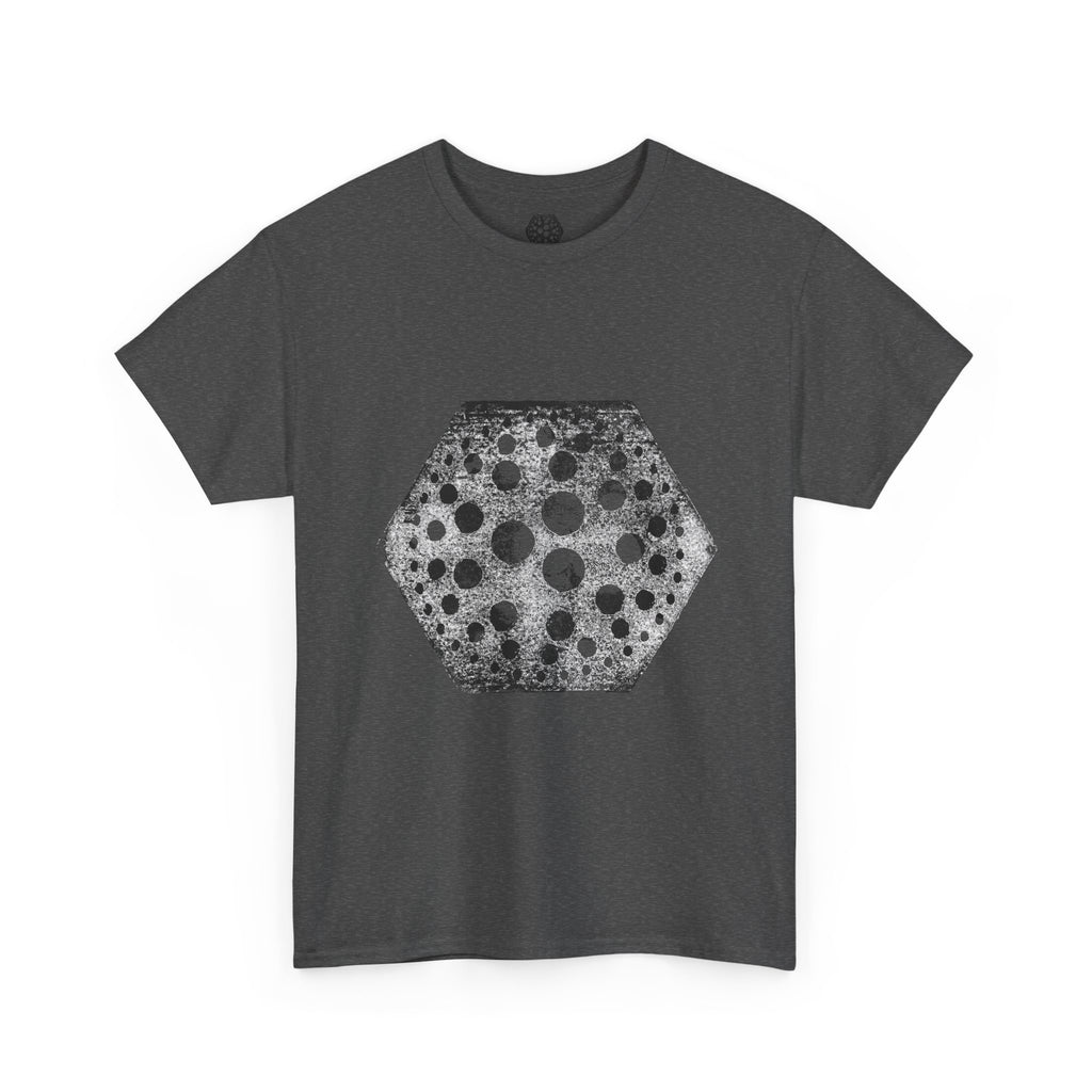 Hex Moon Graphic Tee — Distressed Space Cheese Vintage Astronomy T-Shirt