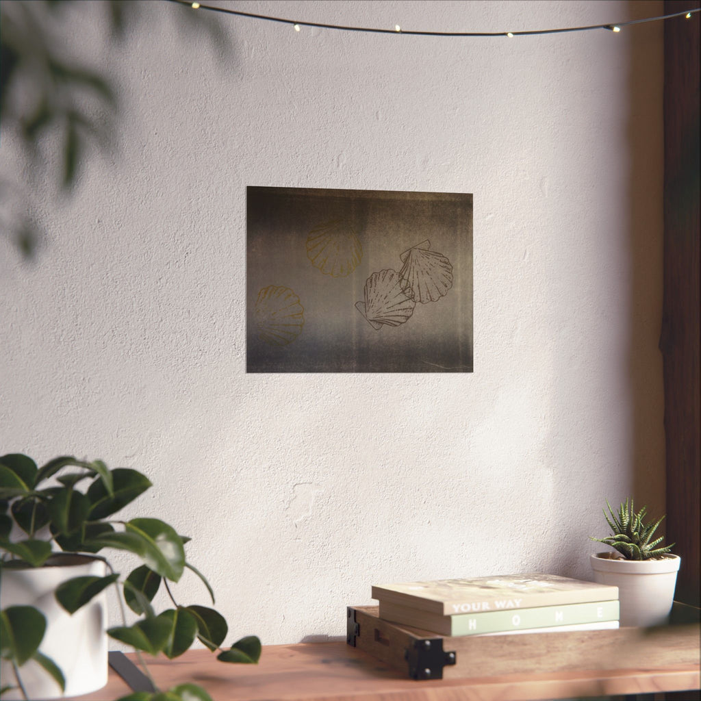 Seashell Matte Poster — Vintage Coastal Wall Art