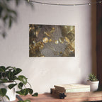 Matte horizontale poster — Abstracte muurdecoratie met water- en steentextuur 