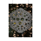 Hexagonal Orb Abstract Vertical Poster | Geometric Space Art