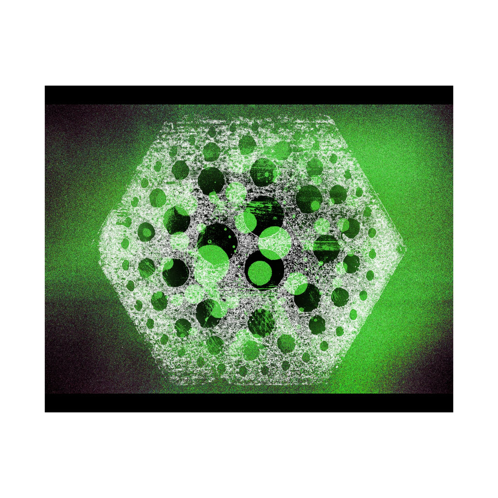 Abstract Hexagon Green Poster – Matte Horizontal Wall Art