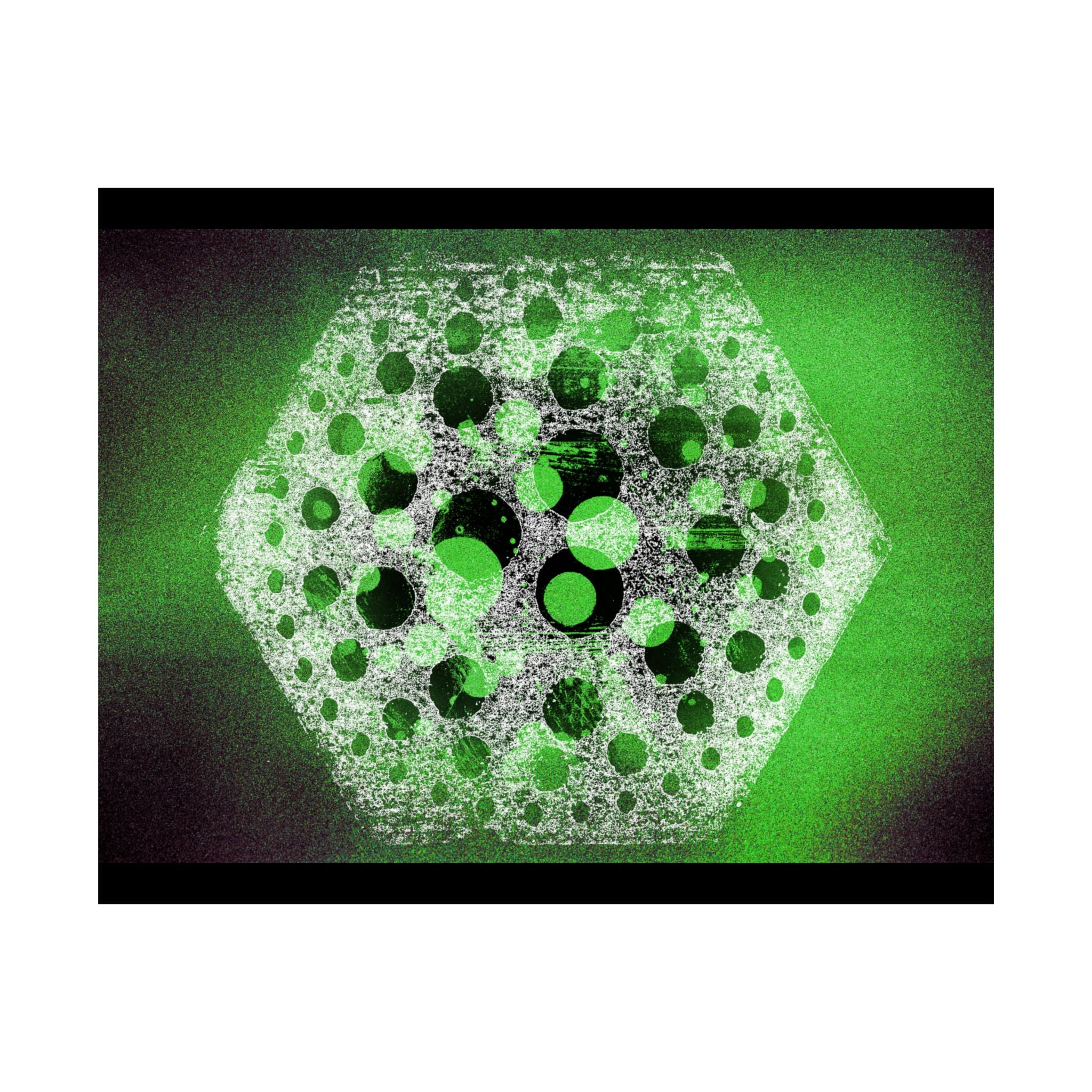 Abstract Hexagon Green Poster – Matte Horizontal Wall Art