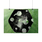 Abstract Green Dice Poster — Geometric Art Print
