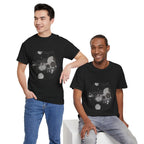 Hex Moon Graphic Tee Design Hex21 — Distressed Space Cheese Vintage Astronomy T-Shirt