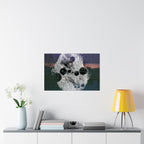 Abstract Cosmic Matte Poster — Surreal Moon Phases Wall Art