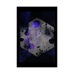 Abstract Cosmic Hex Poster — Matte Vertical Art Print (Purple & Black)
