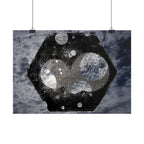 Abstract Celestial Hex Poster — Moody Space Wall Art
