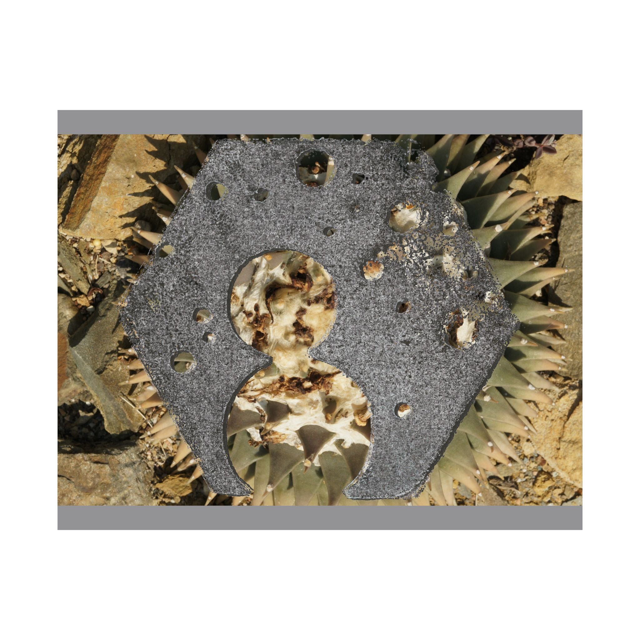 Abstract Geode Collage Matte Horizontal Poster | Mineral Texture Wall Art