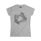 Women's T-Shirt — Distressed Hexagon Moon Graphic Tee