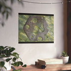 Abstract Seagrass & Stone Matte Horizontal Poster — Coastal Texture Wall Art