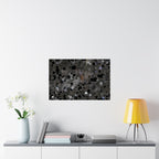 Abstract Black Bubble Matte Horizontal Poster — Modern Minimalist Wall Art