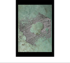 Patina Abstract Texture Matte Vertical Poster | Green Rust Industrial Wall Art