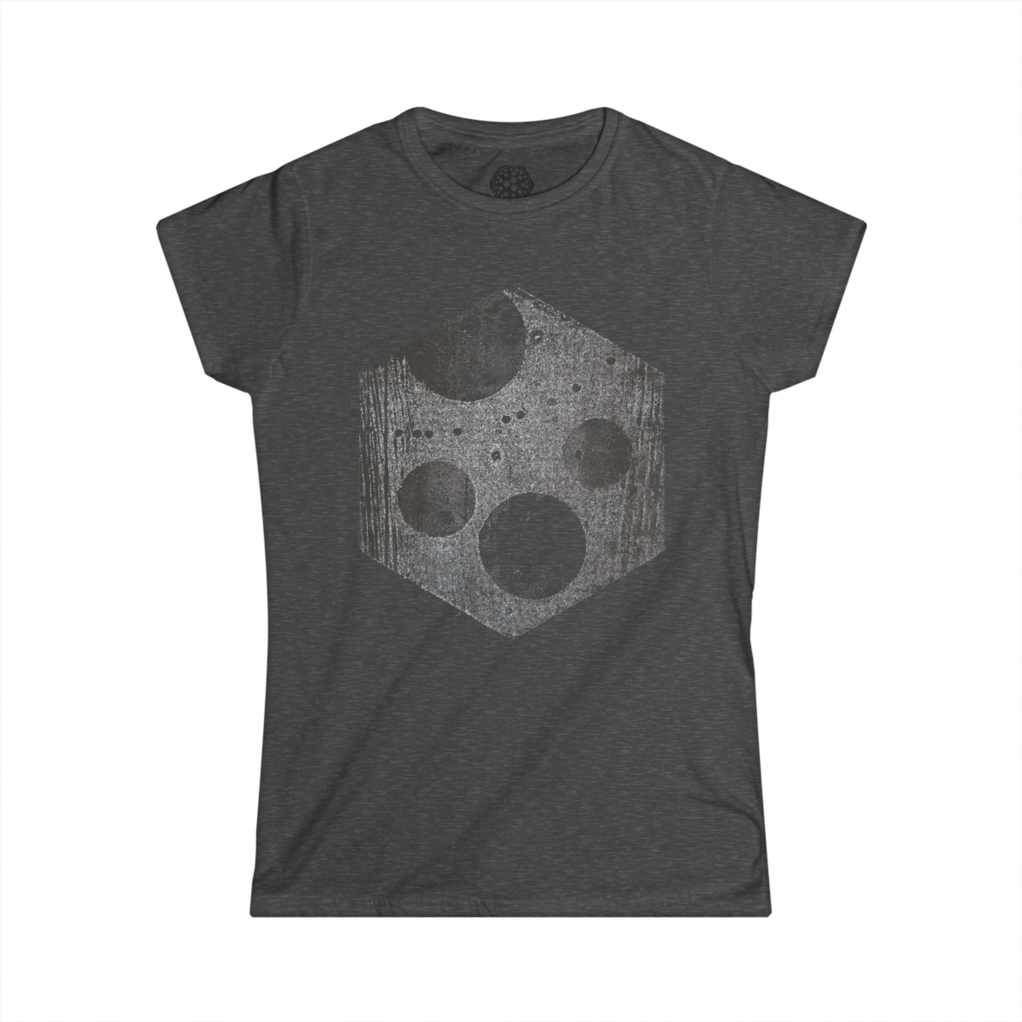 Hexagon Moonlight dames T-shirt — Geometrisch hemels grafisch shirt 