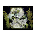 Abstract Green Algae Matte Poster — Botanical Ocean Wall Art (Horizontal)
