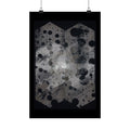 Abstract Geometric Dot Matte Poster — Monochrome Hex Pattern Wall Art