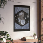 Abstract Geometric Hexagon Poster — Matte Vertical Wall Art