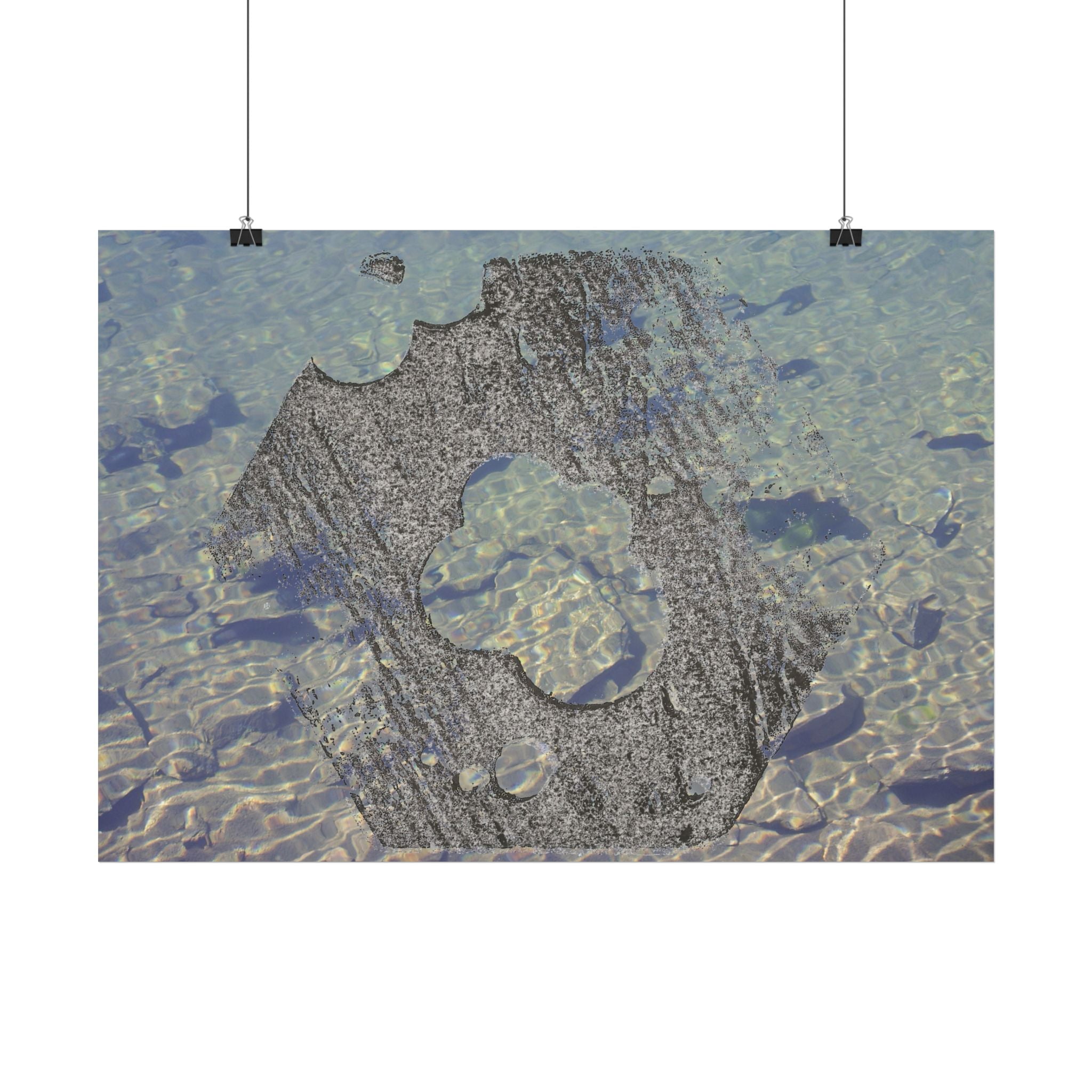 Abstracte oceaantextuur poster | Horizontale poster 