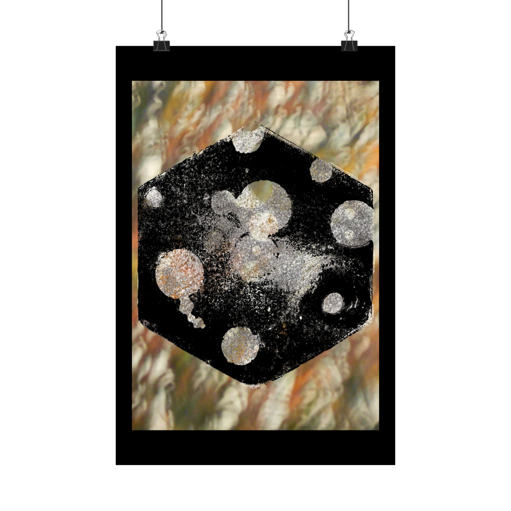 Matte Poster — Abstract Cosmic Hexagon Art Print