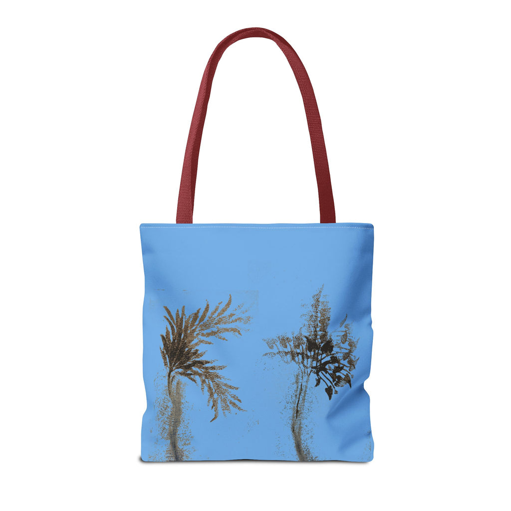 Botanical Sketch Tote Bag — Minimal Blue Wildflower Print