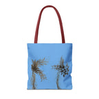 Botanical Sketch Tote Bag — Minimal Blue Wildflower Print