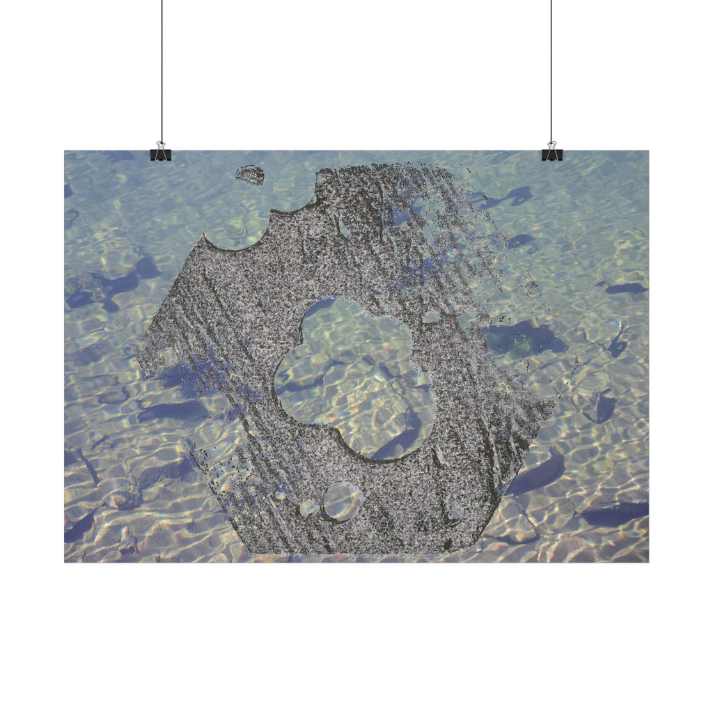 Abstracte oceaantextuur poster | Horizontale poster 
