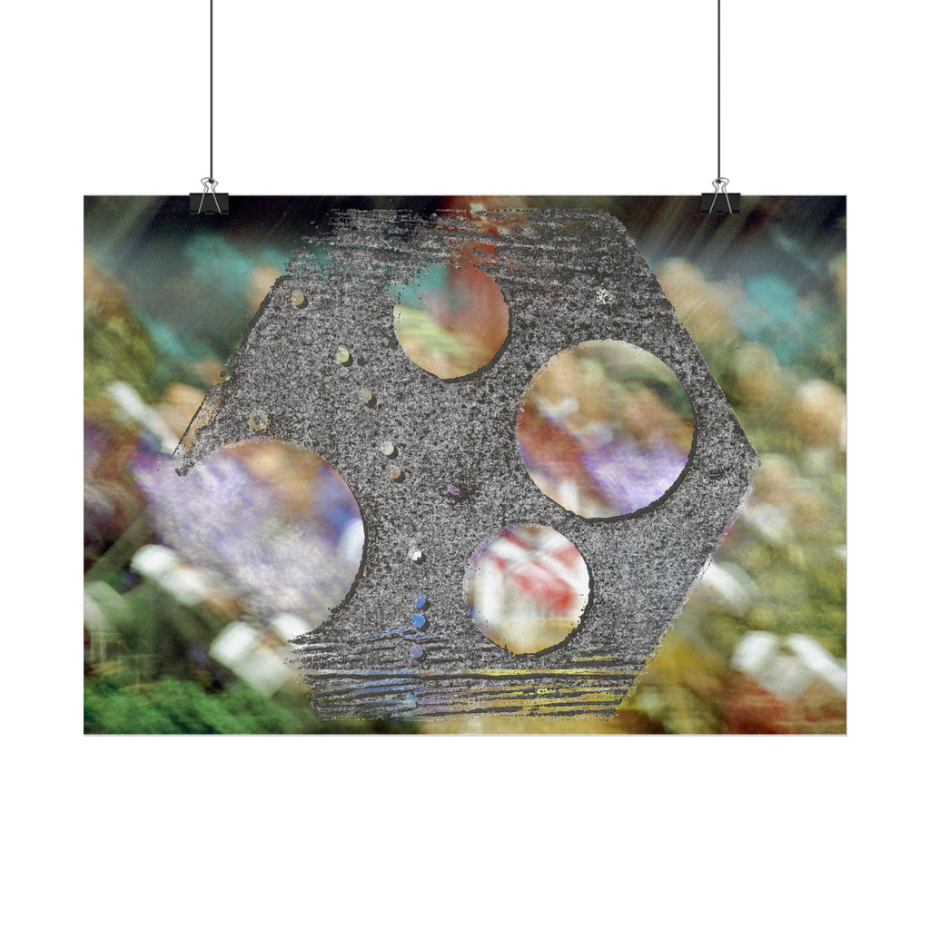 Abstracte geometrische gatenposter | Horizontale poster | Moderne textuur muurdecoratie 