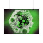 Abstracte groene bubbel matte poster — Horizontale moderne kunstprint